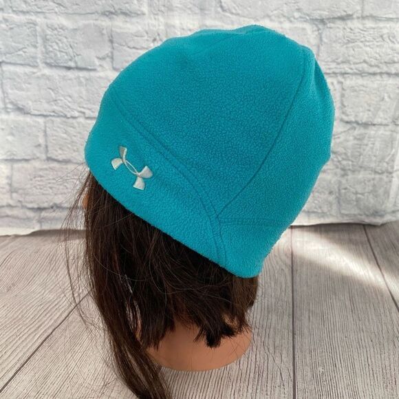 Under armour women OS fleece beanie hat w/soft lining Light Blue - Picture 8 of 8
